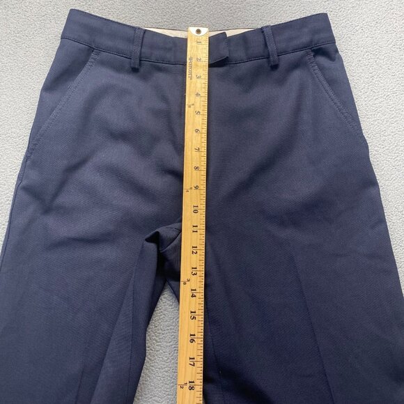 Tory Burch Dress Pants Blue Stretch Women’s Size 4 Straight Leg 95% Wool,Pockets - Picture 6 of 10